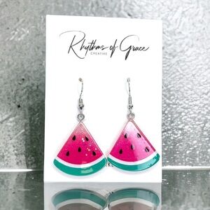 Juicy Watermelon Dangle Earrings - A Slice of Summer Fun! 🍉 NWT Summertime